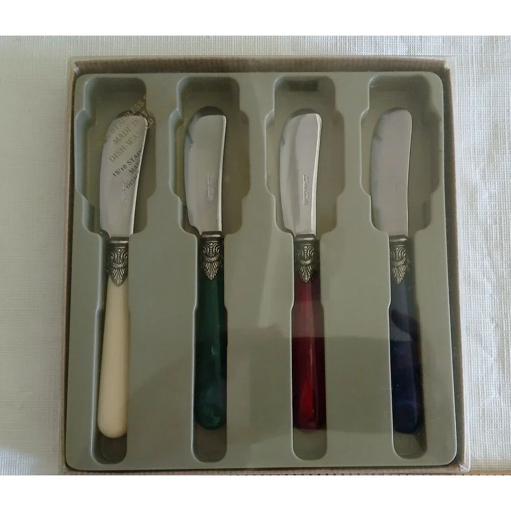 Napoleon 4-Piece Knife 18/10 Serving Knives Set Stainless Steel Made in Italy